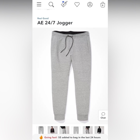 AE joggers, dark grey, tall, large - Picture 3 of 5